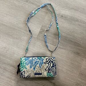 Vera Bradley Blue and Green Floral Crossbody Bag